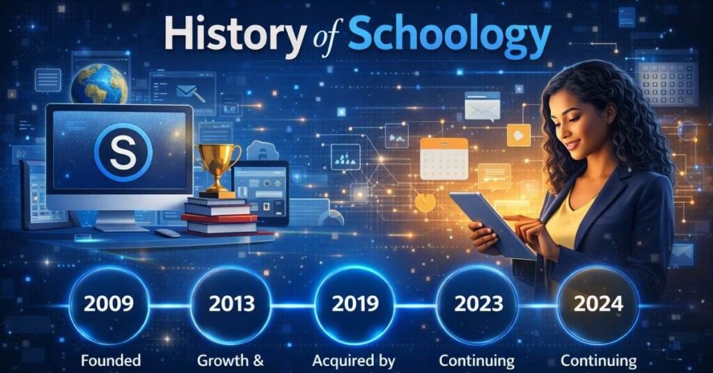 Mobile student accessing school lessons and grades anytime using a secure online learning system