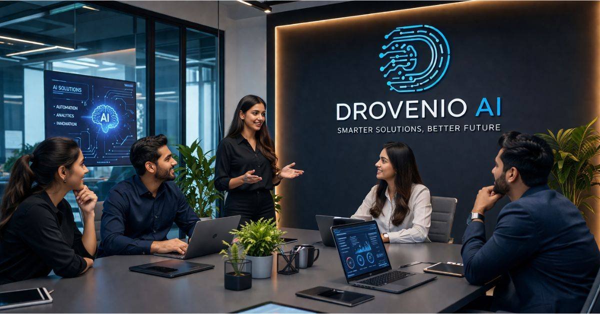 Small business owner reviewing AI automation dashboard to track workflow and performance data online