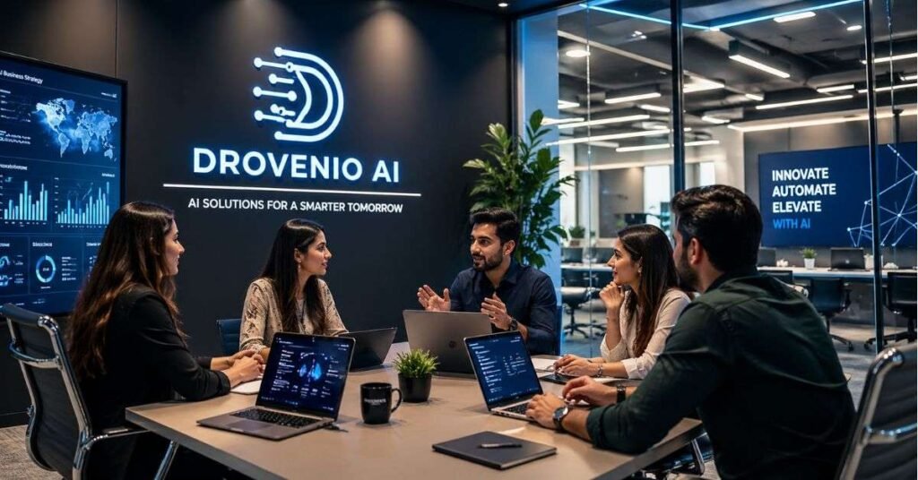 Step by step guide showing how companies use AI powered tools to automate tasks and reduce costs