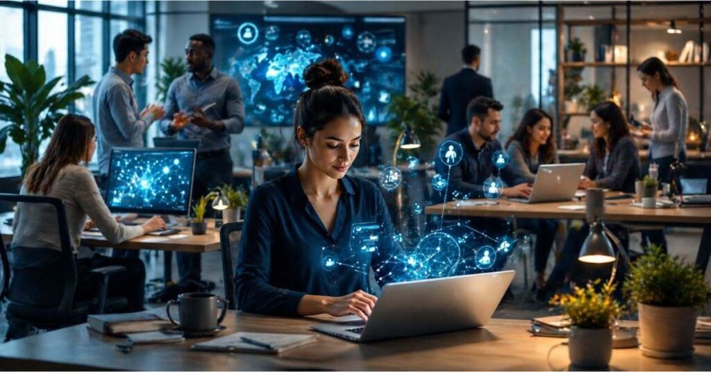 Future of labarty digital tools and open innovation illustration