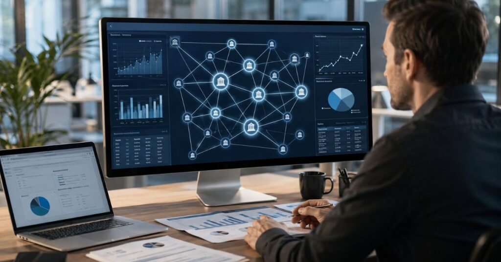 Backlink building concept showing connected websites boosting domain authority through quality links