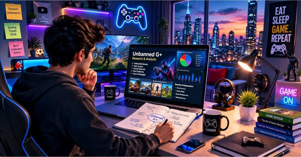 Unbanned G+ browser games platform showing unblocked games list for students in 2026