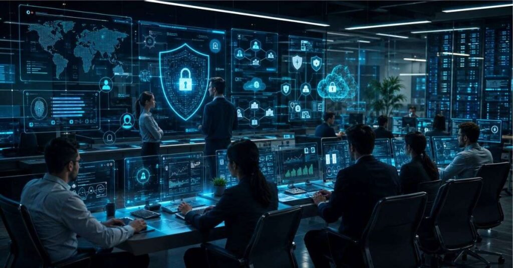 Business team using Droven IO AI Technology to improve decisions and automate daily tasks easily