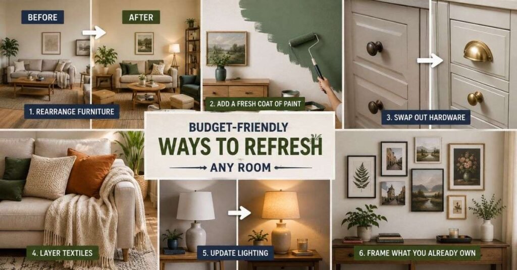 Small apartment decorated with smart furniture and natural plants for a stylish cozy feel